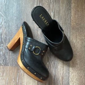 One of a kind Classic Ralph clogs - wood heel